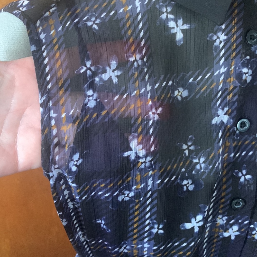 Simply Vera Wang hi-lo floral plaid dress M - Picture 5 of 13
